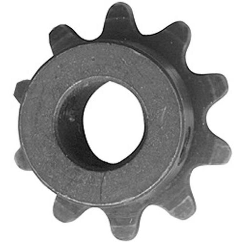 A black All Points gear motor sprocket with a 1/2" bore and 10 teeth.