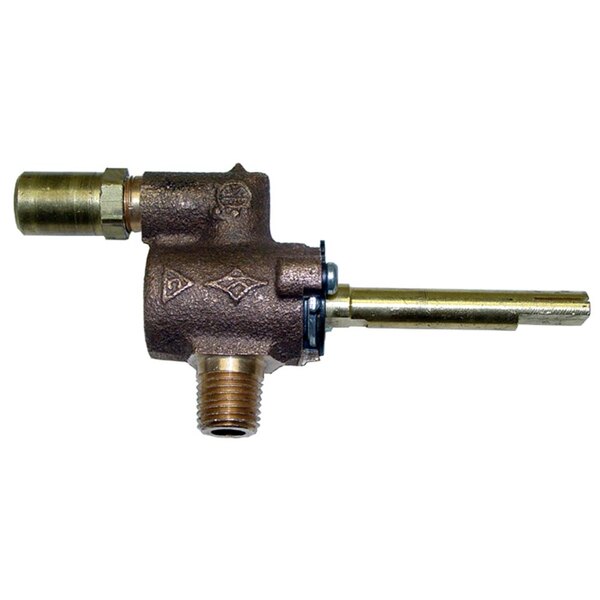 A brass All Points gas valve with a brass handle.