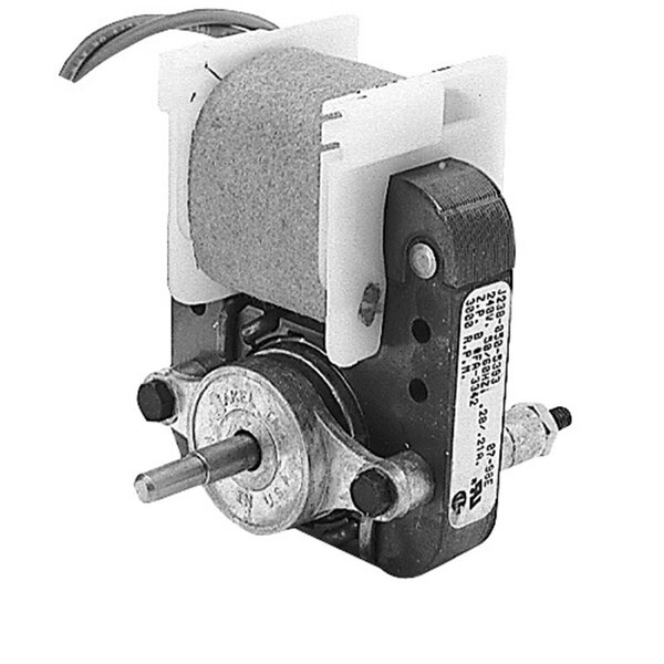 A small metal All Points fan motor with a black and white cover.