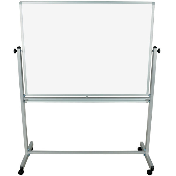 A Luxor whiteboard on a stand with a metal frame.