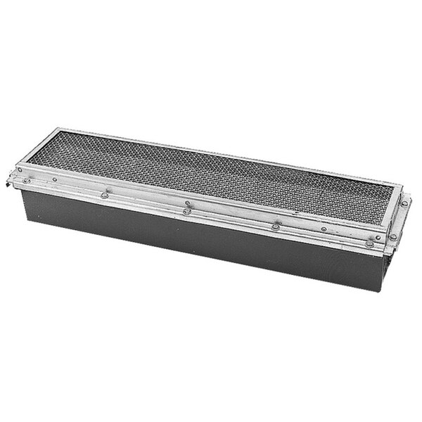 An All Points rectangular metal broiler burner with a mesh cover.