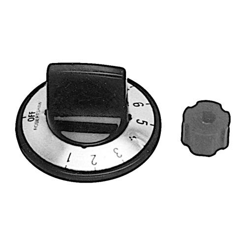 A black All Points dial with a small knob on it.
