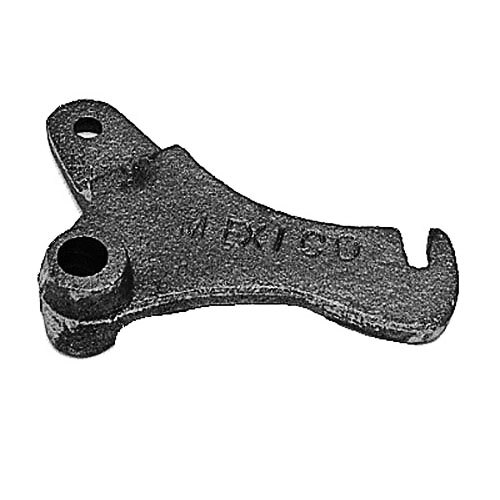 A black metal All Points cast iron left rocker arm with holes.