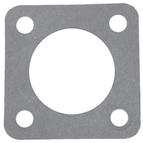 A white square gasket with a grey circle.