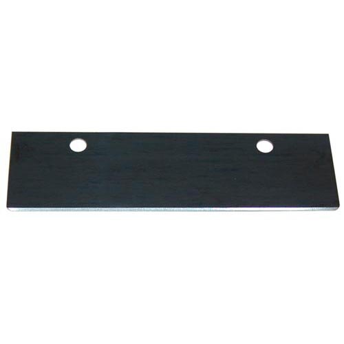 A black metal rectangular plate with holes.