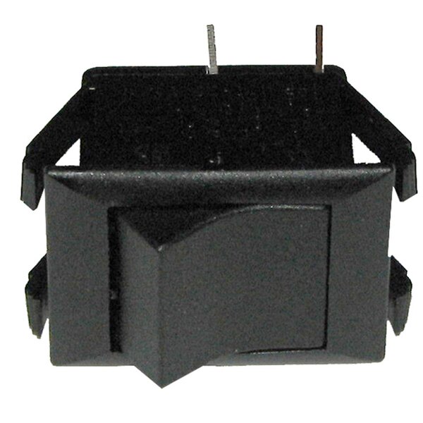 A black square rocker switch with a white background.