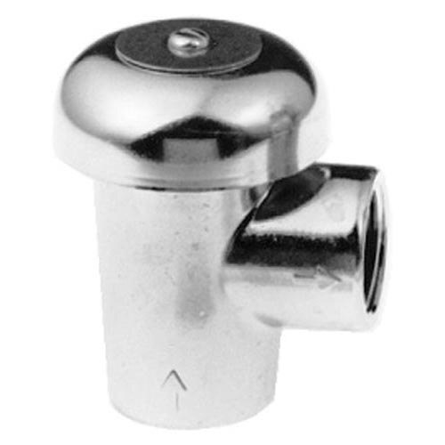 A stainless steel All Points vacuum breaker with a small hole.