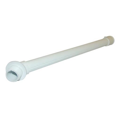 A white plastic long drain tube for an ice machine.