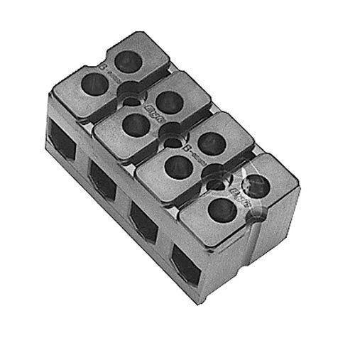A black All Points 4 pole terminal block with holes.