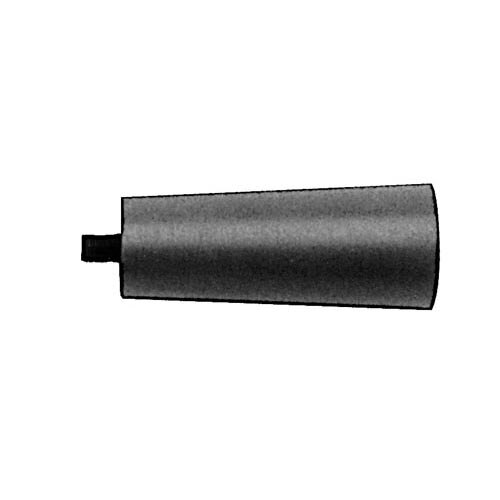A black cylindrical metal handle with a small hole in it.
