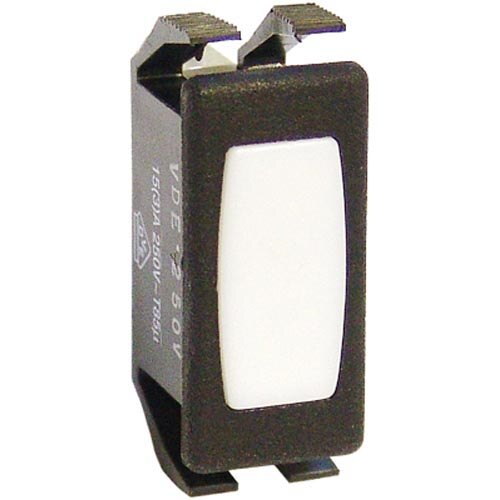 A close-up of a white rectangular All Points signal light with a black and white switch.