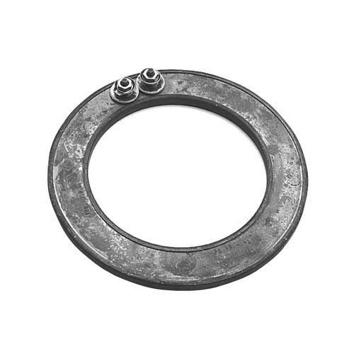 A round metal ring with screws.