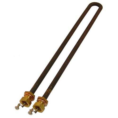 A pair of long metal rods with brass fittings.
