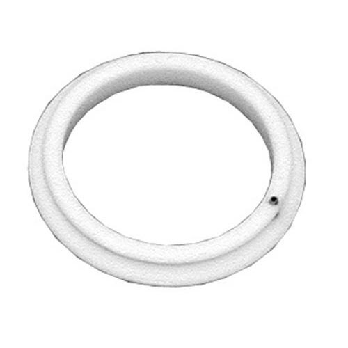 A white Teflon tube guide with a hole in the center.