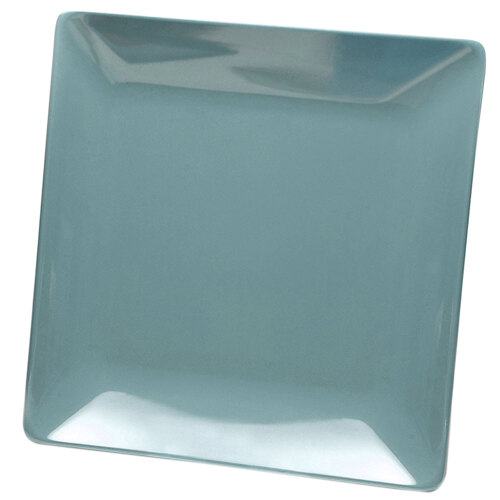 An Elite Global Solutions squared melamine plate in Abyss blue.