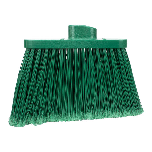 A Carlisle Duo-Sweep medium duty green broom head.
