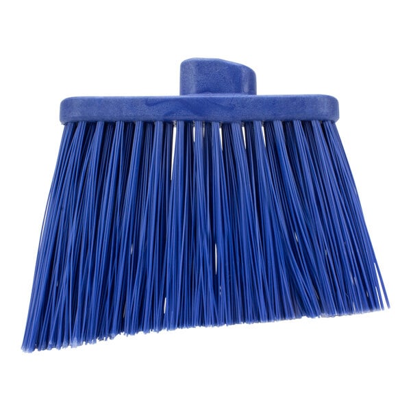 A blue broom head for a Carlisle Duo-Sweep on a white background.