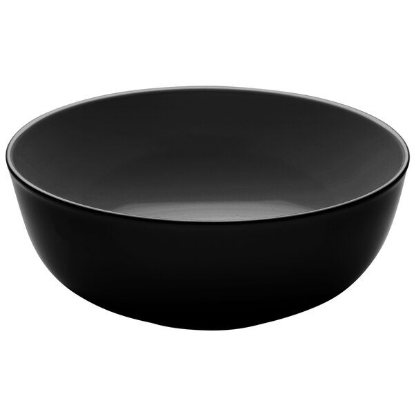 A black Elite Global Solutions medium round bowl.