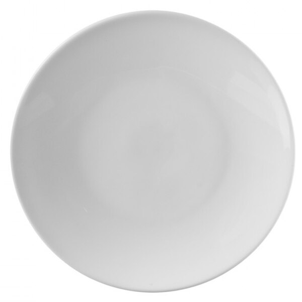 A white 10 Strawberry Street porcelain salad/dessert plate.