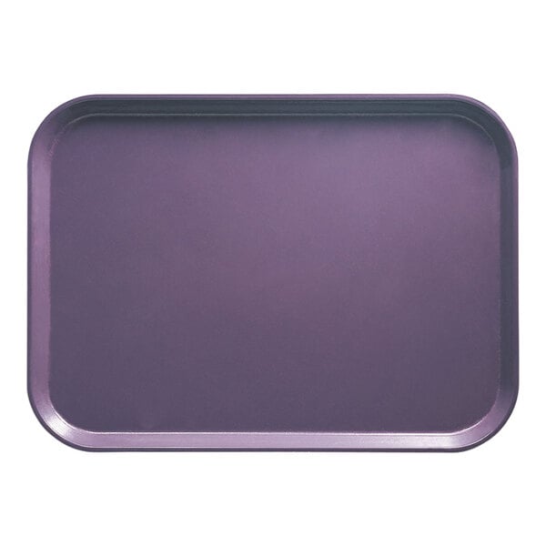 A purple rectangular tray with a black border.