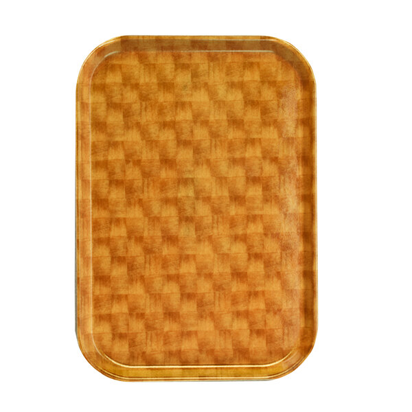 A Cambro rectangular tray with a basketweave pattern.