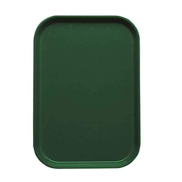 A green Cambro rectangular tray insert.