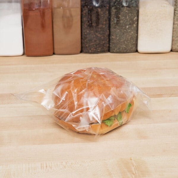 A sandwich in a LK Packaging plastic resealable bag.