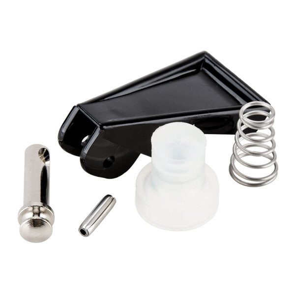 A Bunn black plastic and metal faucet repair kit with a screwdriver.