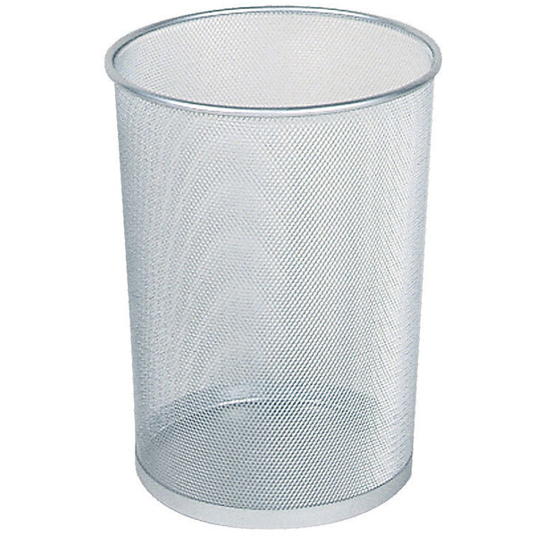 Rubbermaid WMB20 Concept Collection Silver Round Mesh Steel Wastebasket