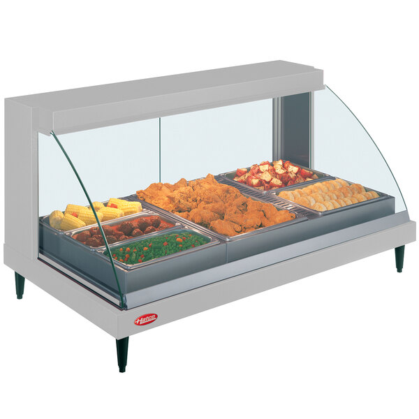 A Hatco countertop display case with food inside.