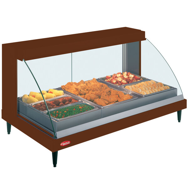 A Hatco countertop display case with food inside.