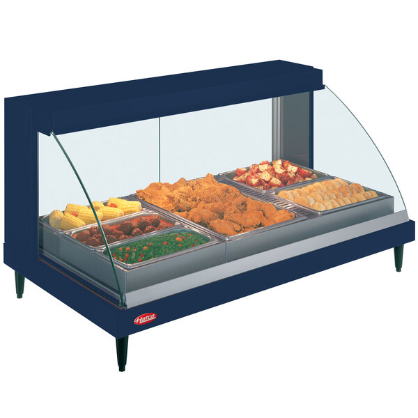 A Hatco Glo-Ray countertop display case with food in it.