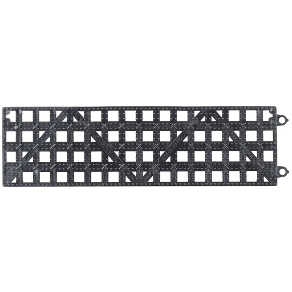 A black rectangular plastic grid with holes.