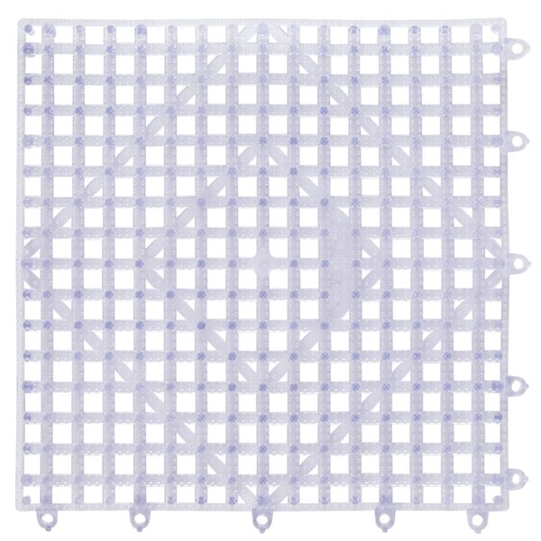 A clear plastic grid with holes.