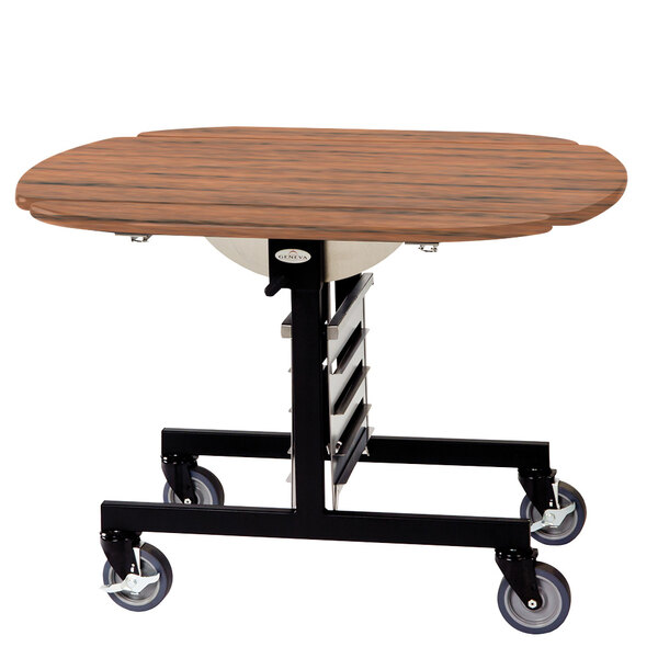 A Geneva room service table with wheels.