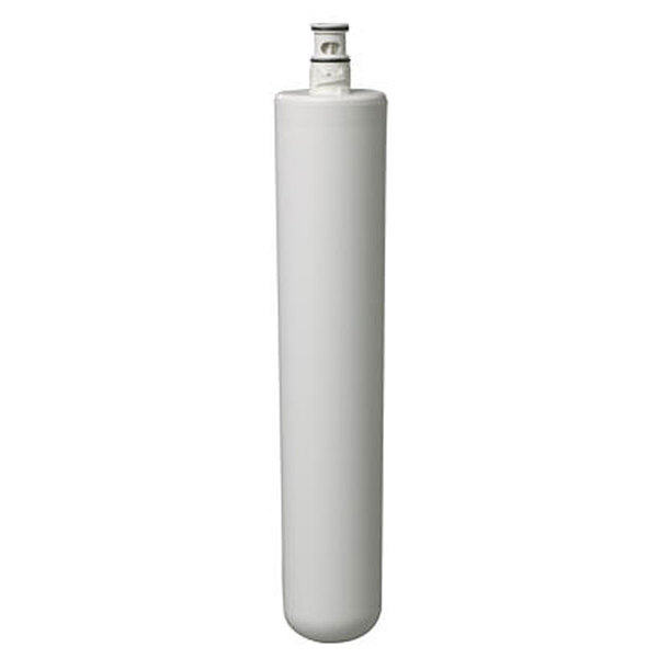 A white 3M water filtration cartridge with a black lid.