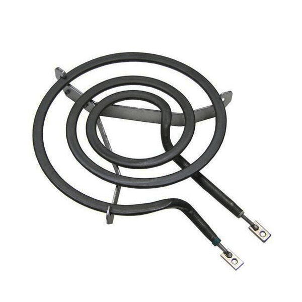 A black spiral heating element with a black cord.