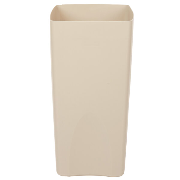 A beige square plastic liner for Rubbermaid containers.