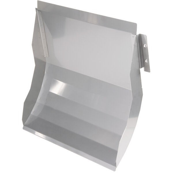 A silver metal Manitowoc ice deflector kit with white background.