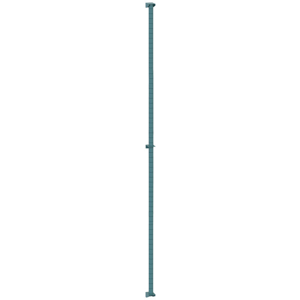 A long metal pole with brackets on a white background.