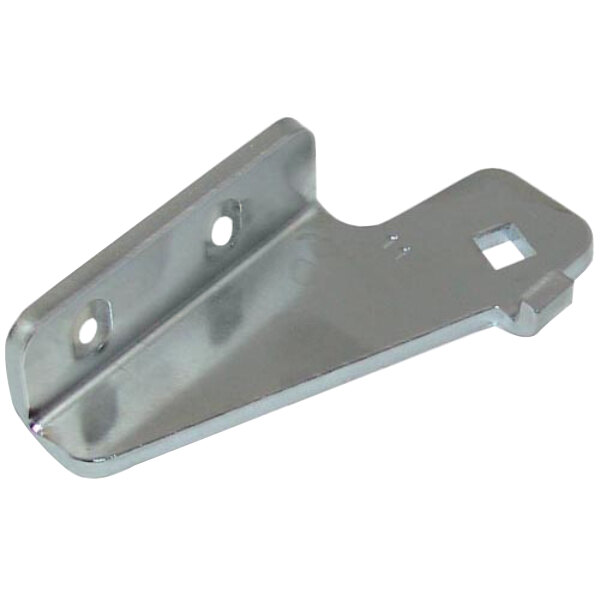 A silver metal Kason door bracket with screws.