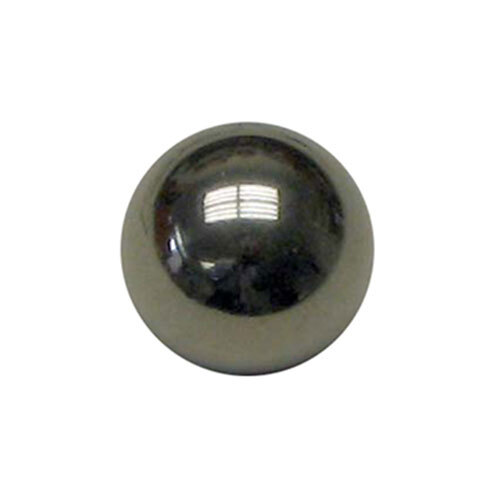 A shiny stainless steel ball.