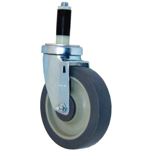 A close-up of a black All Points swivel caster wheel with a rubber tire.