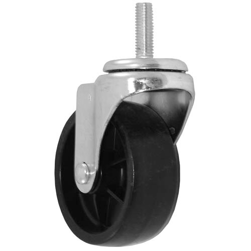 A black and silver All Points stem caster wheel with a metal screw and nut.