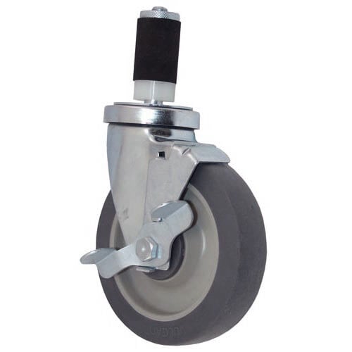 A black All Points swivel caster wheel with a rubber tire and black handle.