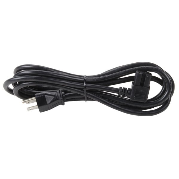A black power cord with plugs.