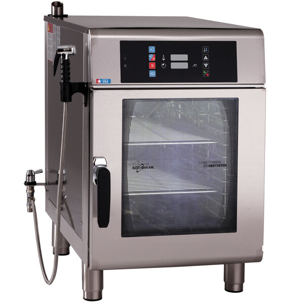 An Alto-Shaam Combitherm CT Express electric combination oven with a glass door and stainless steel body.