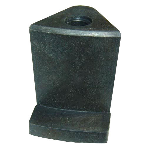 A black rectangular rubber pad with a hole in it.