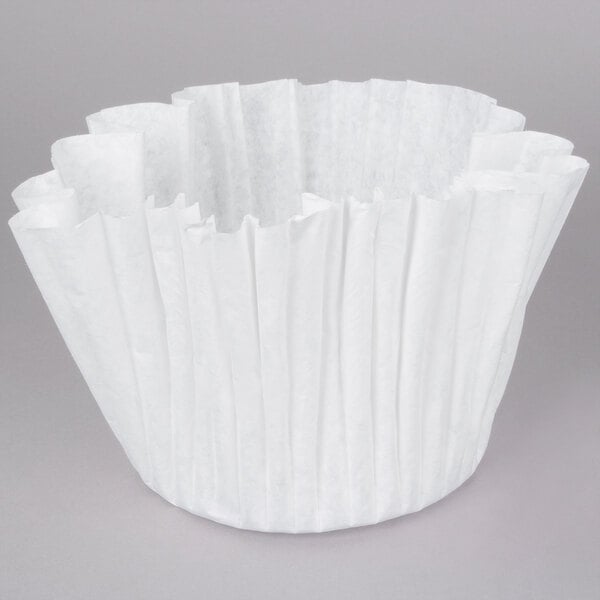 A Bunn white paper coffee filter.