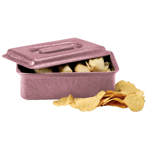 A pink HS Inc. Raspberry Tamale server on a counter with food in it.
